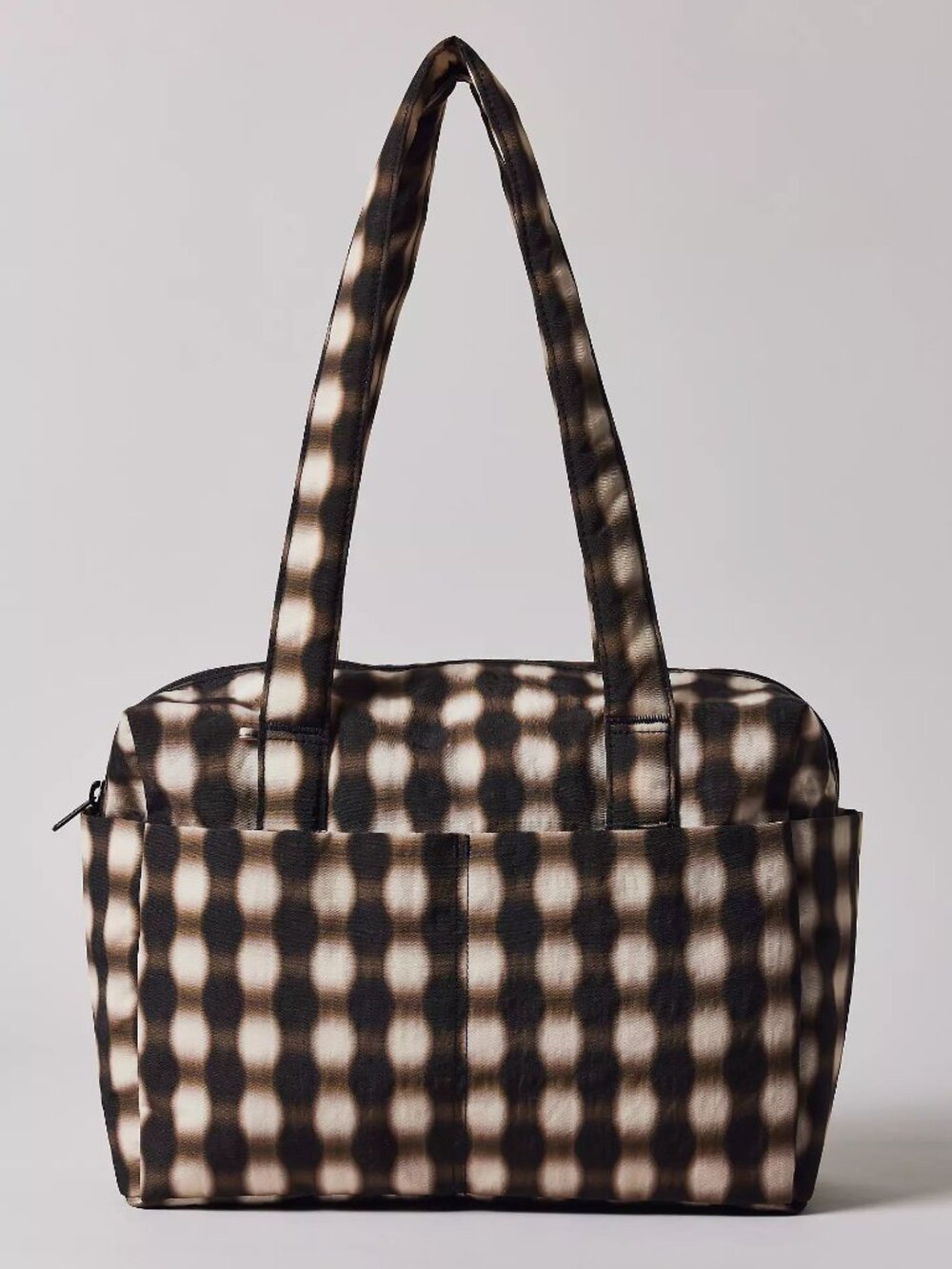 NWT Baggu Everyday Cloud Bag - Blurred Gingham Brown - Picture 5 of 8